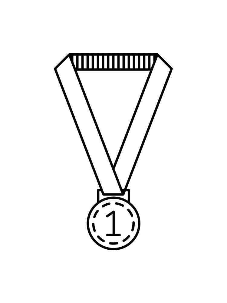 Desenho de Medalha Grátis para Crianças para Colorir e Pintar