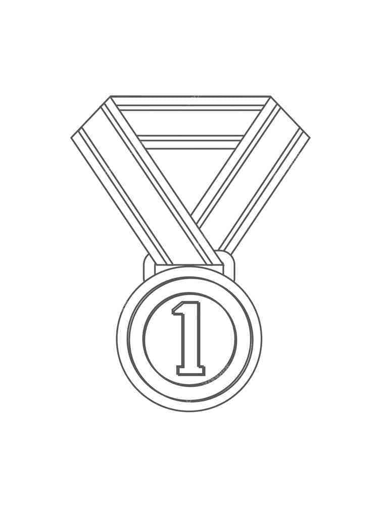 Desenho de Medalha para Crianças para Colorir e Pintar