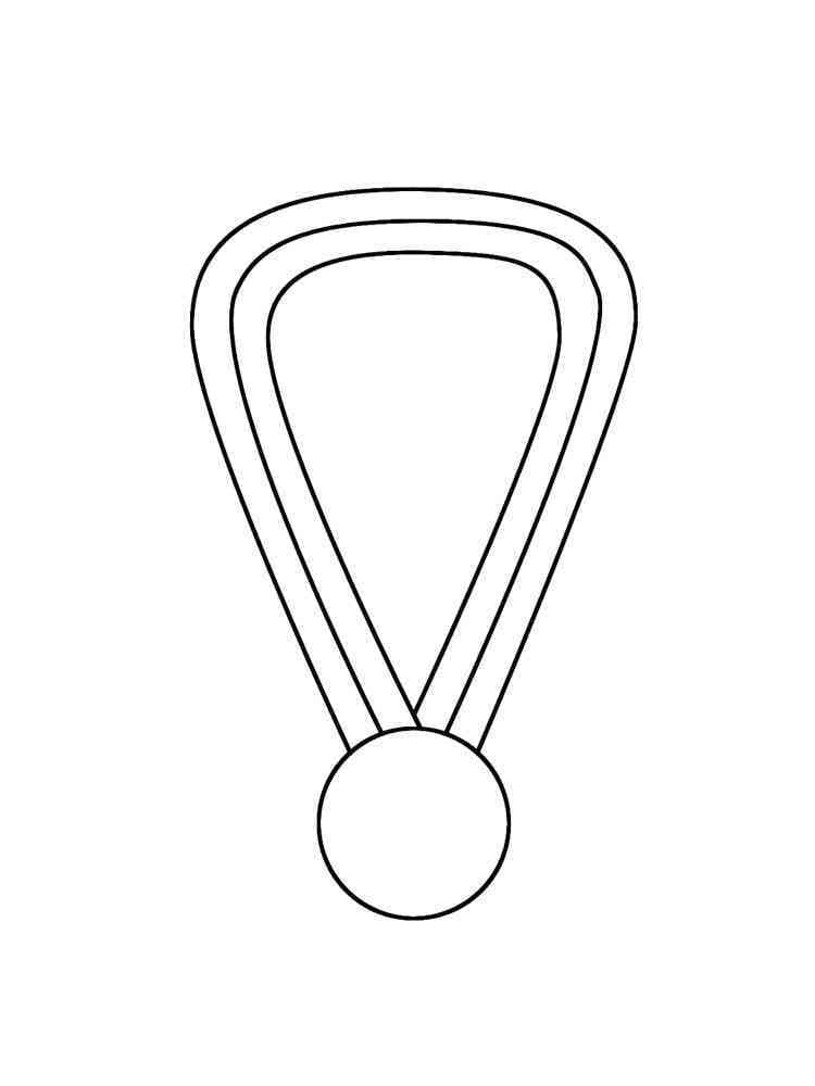 Desenho de Medalha Simples para Colorir e Pintar