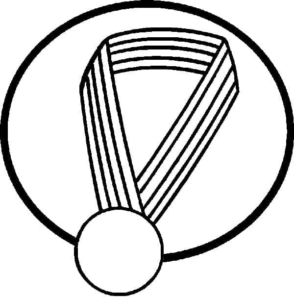 Desenho de uma Medalha para Colorir e Pintar