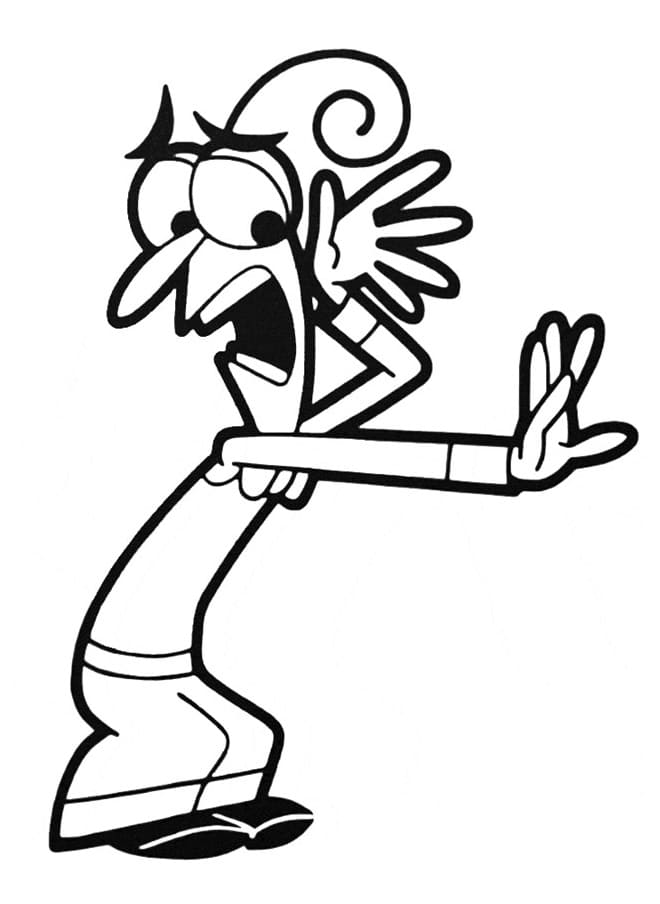 Desenho de Imagem de Medo para Colorir e Pintar