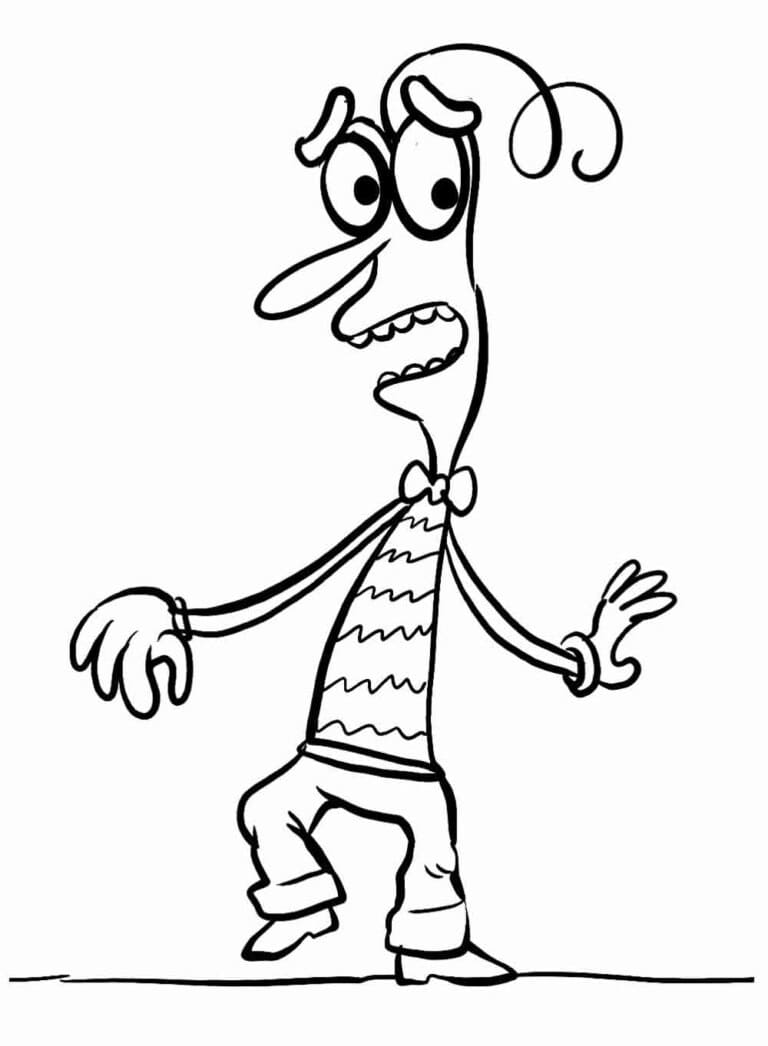 Desenho de Medo Divertidamente para Colorir e Pintar