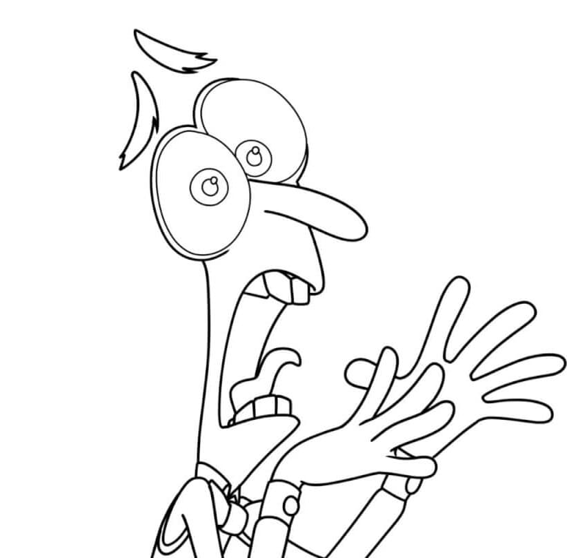 Desenho de Medo Imprimivel para Colorir e Pintar