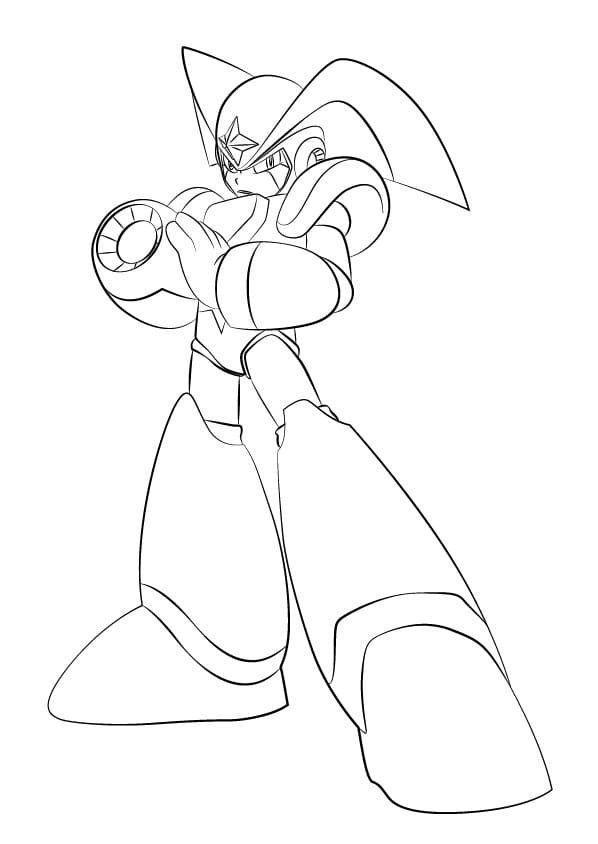 Desenho Bass de Mega Man para Colorir e Pintar