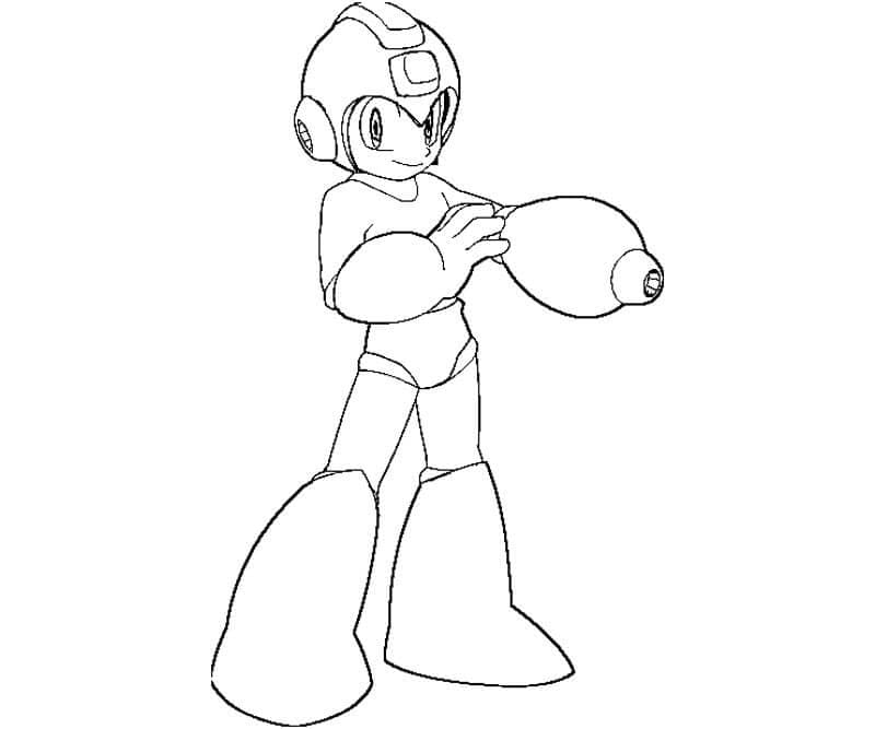 Desenho de Mega Man para Colorir Baixar e Pintar