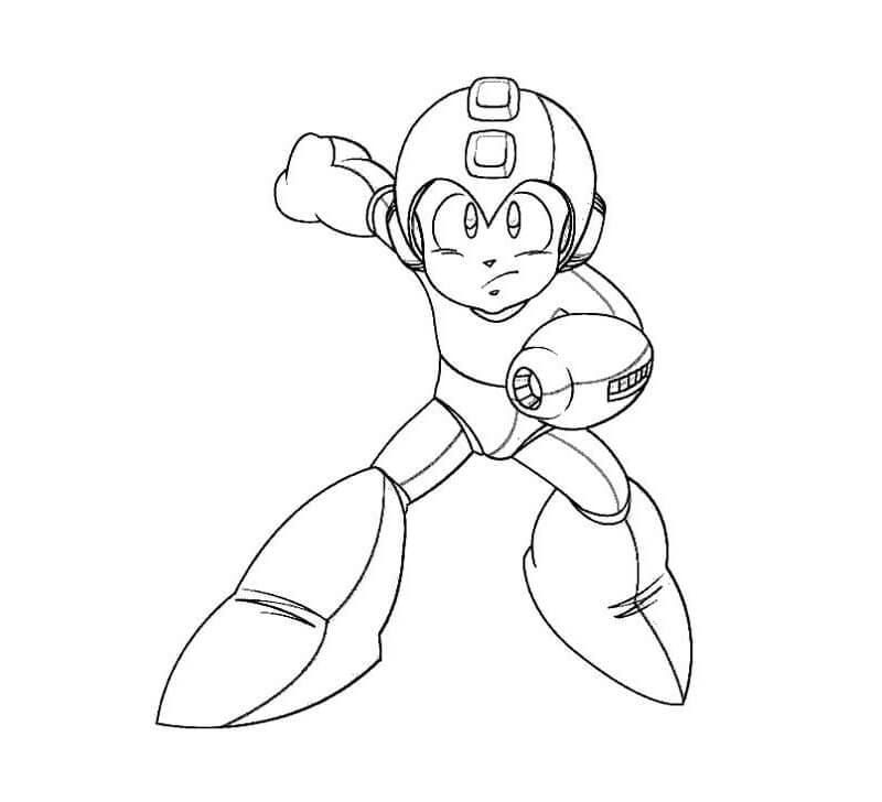 Desenho de Mega Man para Colorir Crianças e Pintar