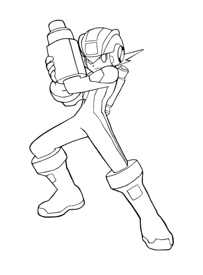Desenho de Mega Man para Colorir Download e Pintar
