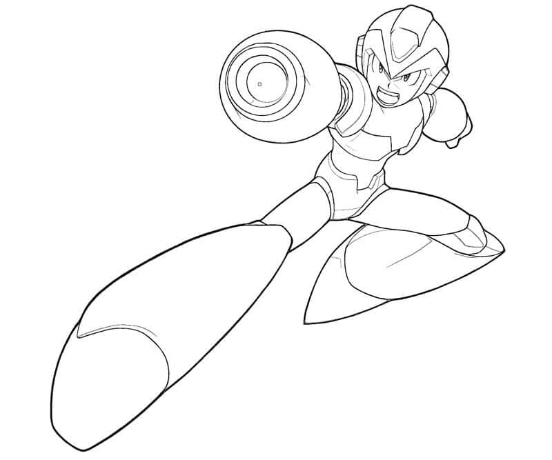 Desenho de Mega Man para Colorir Download Pdf e Pintar