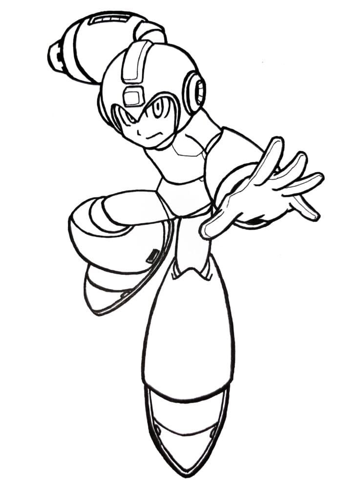 Desenho de Mega Man para Colorir Lápis de Cor e Pintar