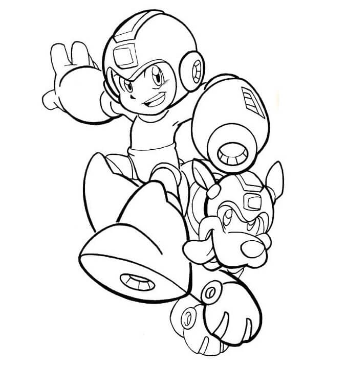 Desenho de Mega Man para Colorir Pdf e Pintar