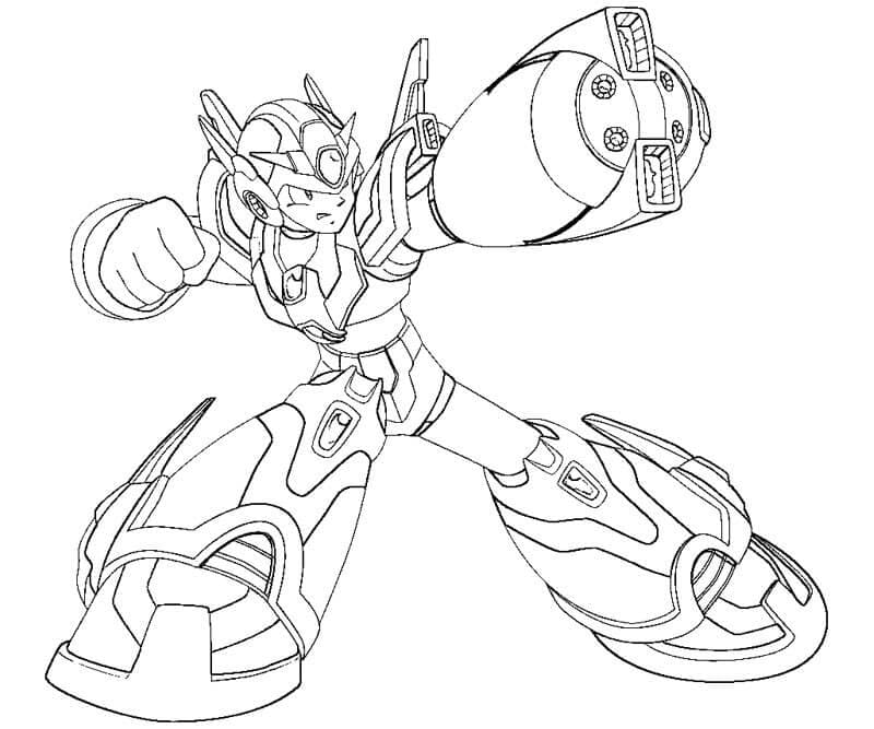 Desenho de Mega Man para Imprimir Grátis e Pintar