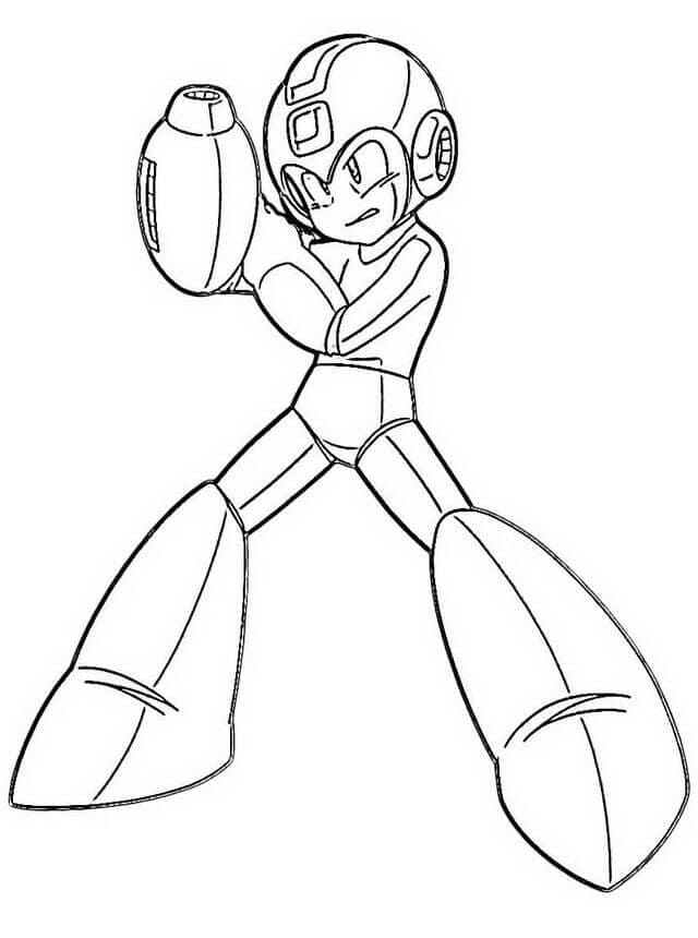 Desenho Imprimivel de Mega Man para Colorir Pdf e Pintar