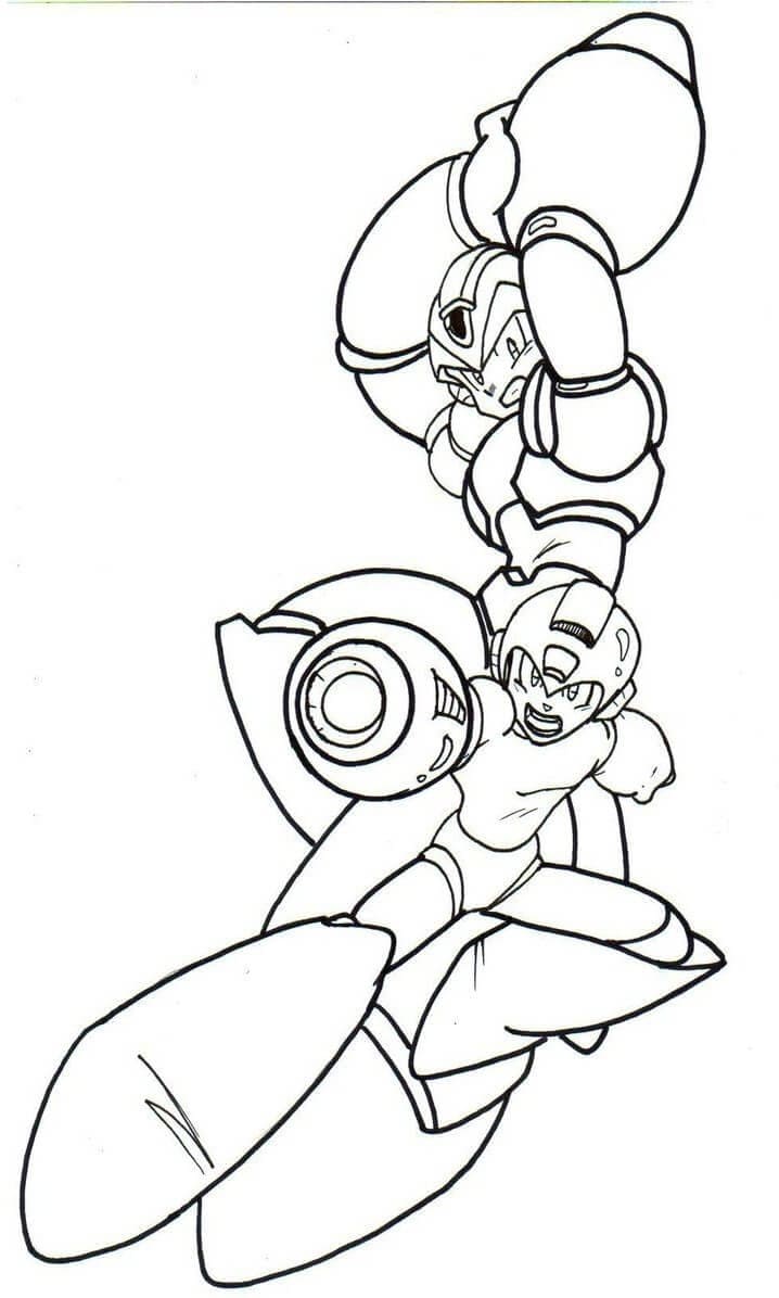 Desenho Imprimivel de Mega Man para Pintar