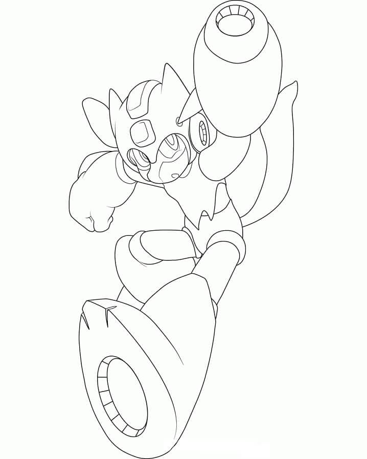 Desenho Mega Man Incrível para Colorir e Pintar