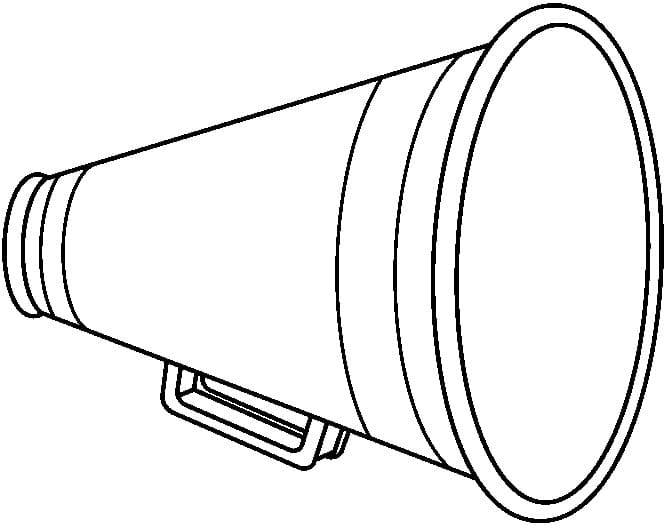 Desenho de Megafone para Colorir Lápis de Cor e Pintar