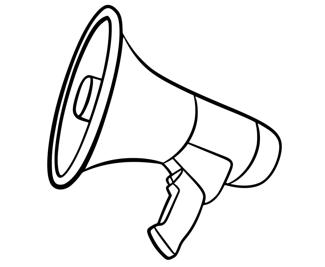 Desenho de um Megafone para Colorir e Pintar