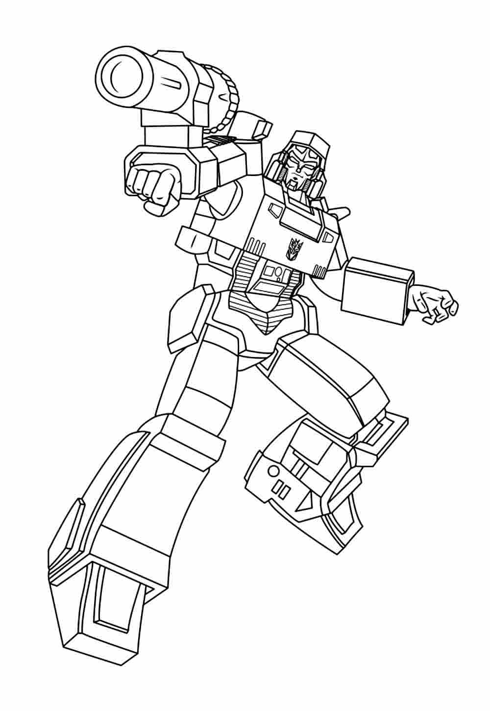 Desenho de Megatron Transformers para Imprimir Pdf e Pintar