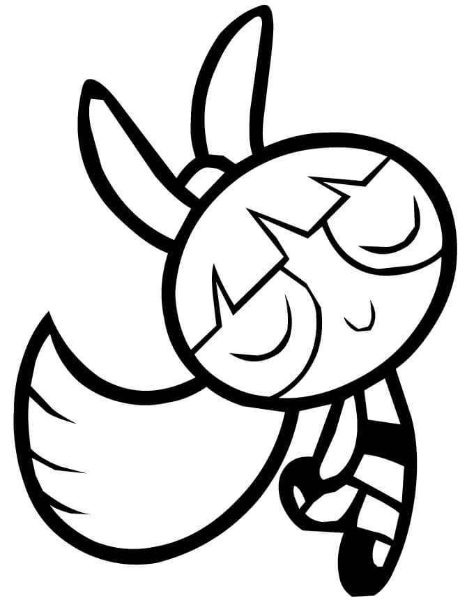 Desenho da Florzinha Meninas Superpoderosas para Imprimir e Pintar