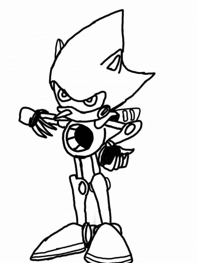 Baixar Grátis Desenho de Metal Sonic para Colorir e Pintar