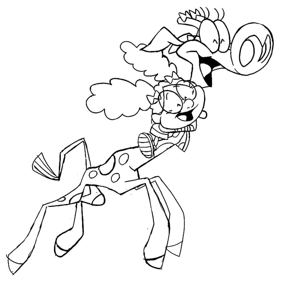 Desenho Lili e Nessa para Colorir 1 e Pintar