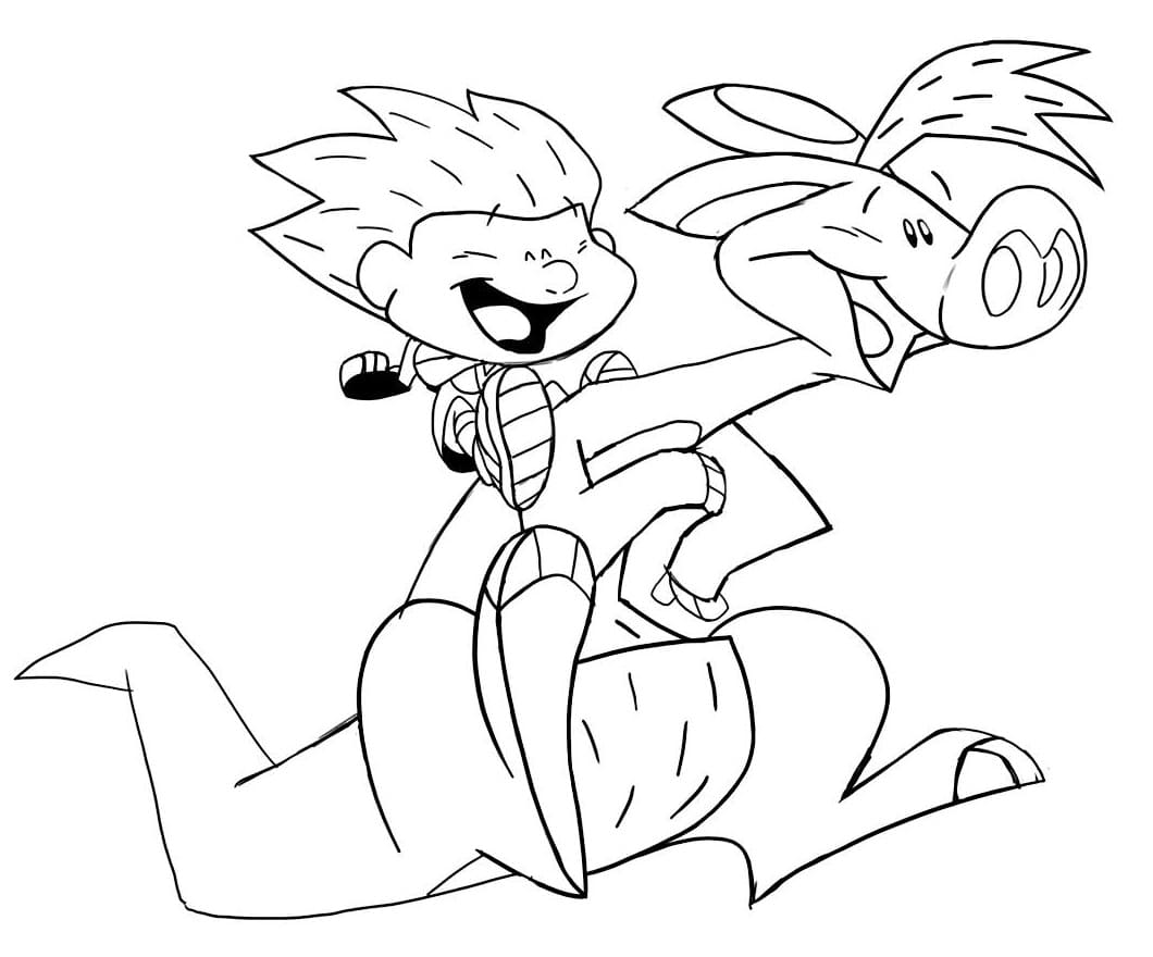 Desenho Matt e Bongo para Colorir e Pintar