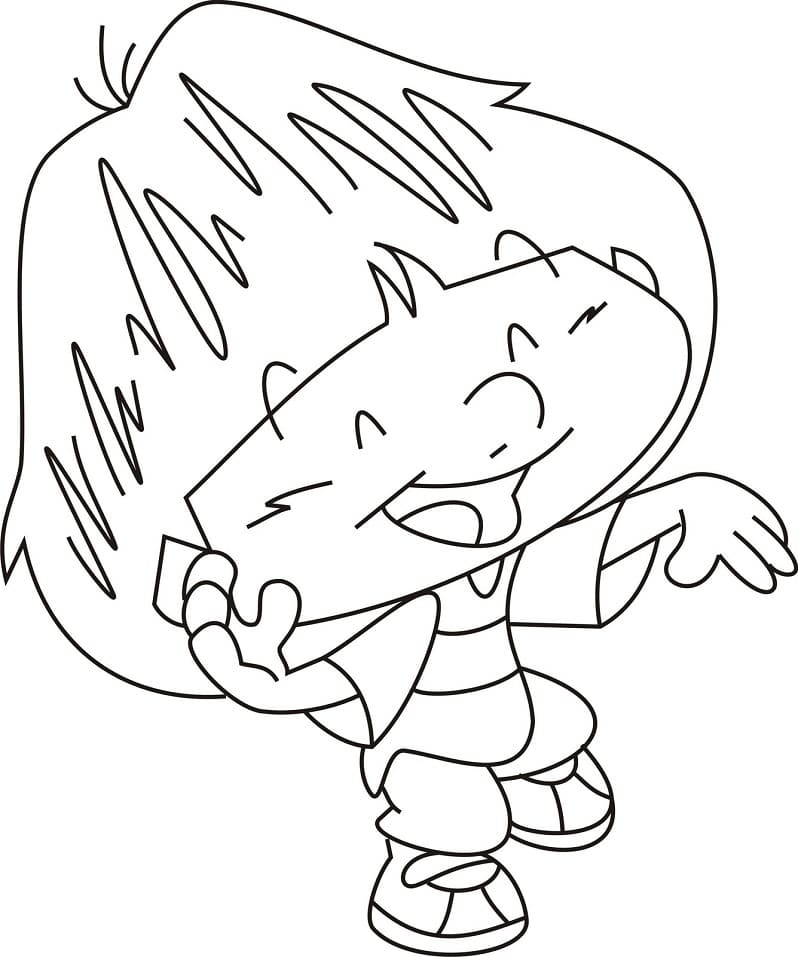 Desenho Yuri de Meu Amigaozao para Colorir e Pintar