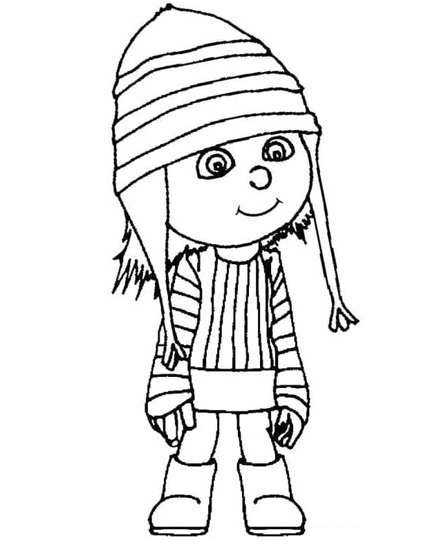 Desenho Edith de Meu Malvado Favorito para Colorir e Pintar