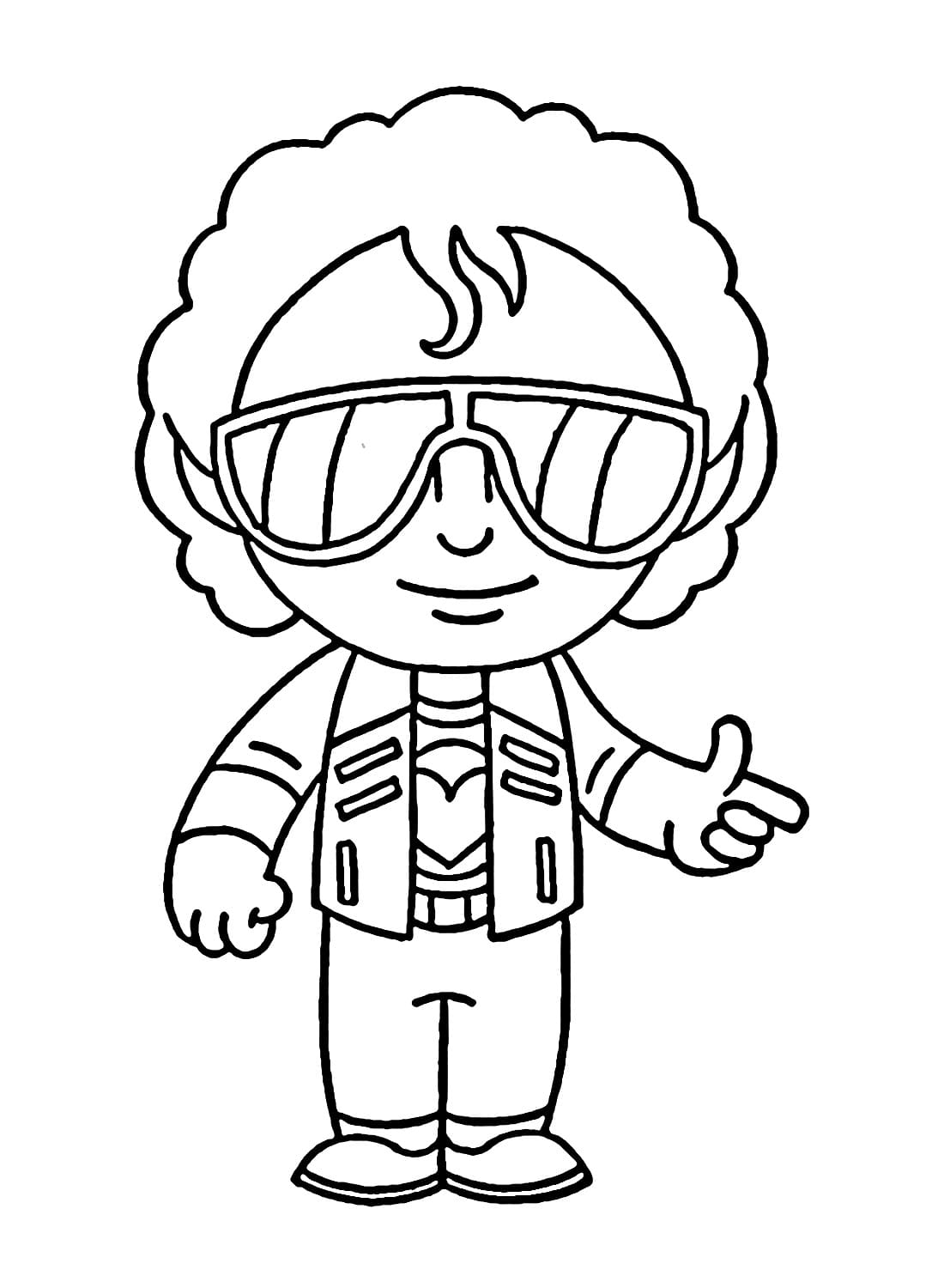 Desenho de Chibi Michael Jackson para Colorir e Pintar