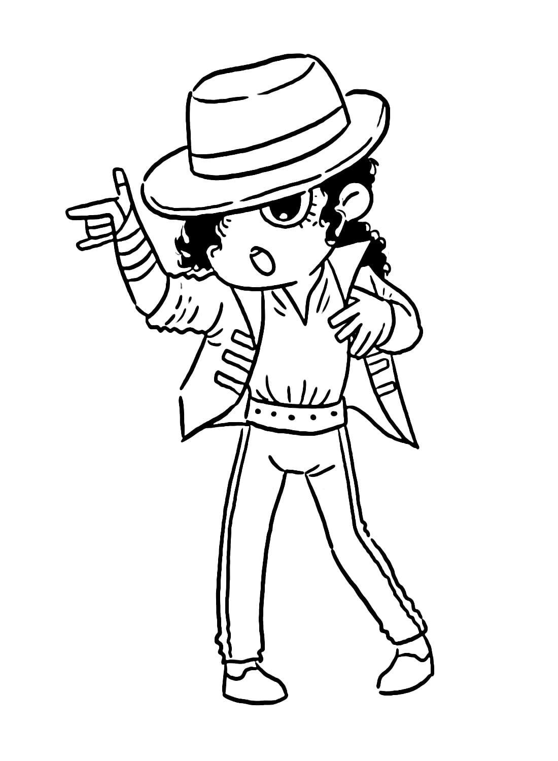 Desenho de Lindo Michael Jackson para Colorir e Pintar