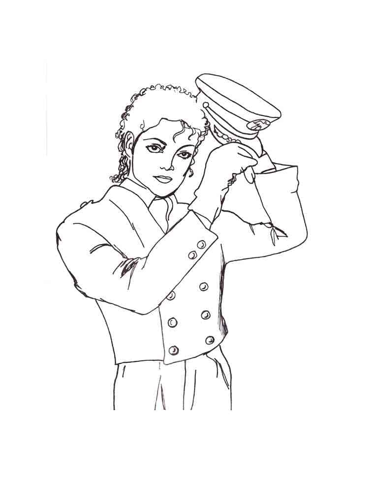 Desenho de Michael Jackson Show para Colorir e Pintar