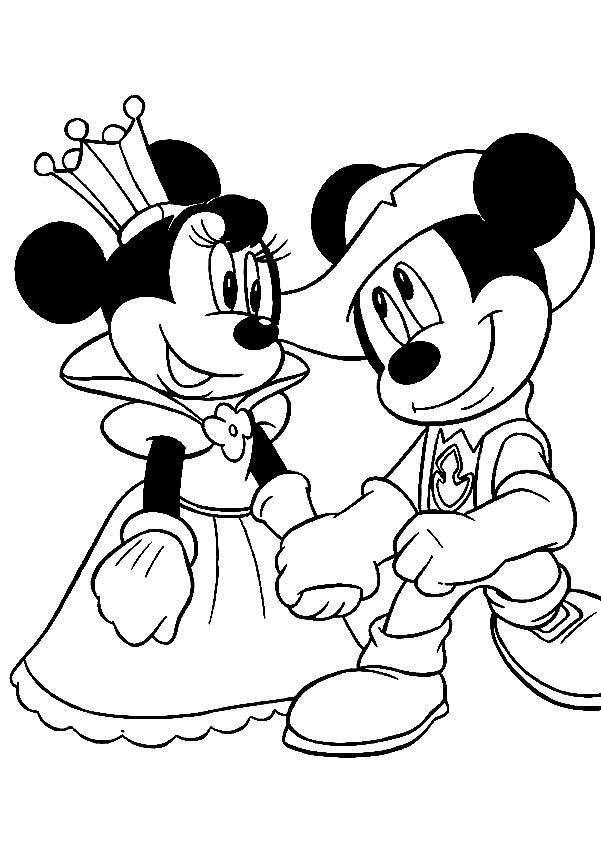Desenho de Mickey Mouse para Colorir com Giz de Cera e Pintar