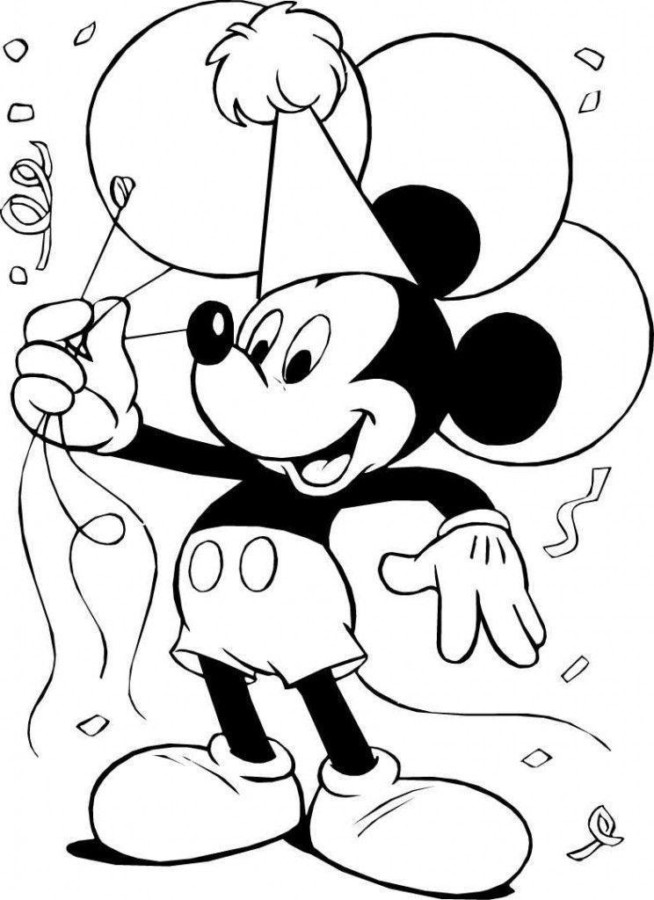 Desenho de Mickey Mouse para Colorir e Pintar