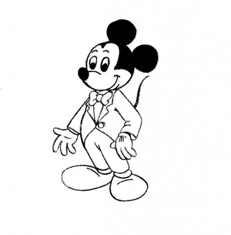 Desenho de Mickey Mouse para Colorir em Pdf e Pintar