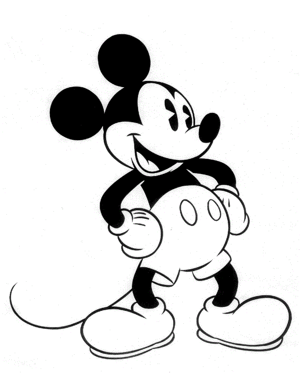 Desenho de Mickey Mouse para Colorir Online Pdf e Pintar