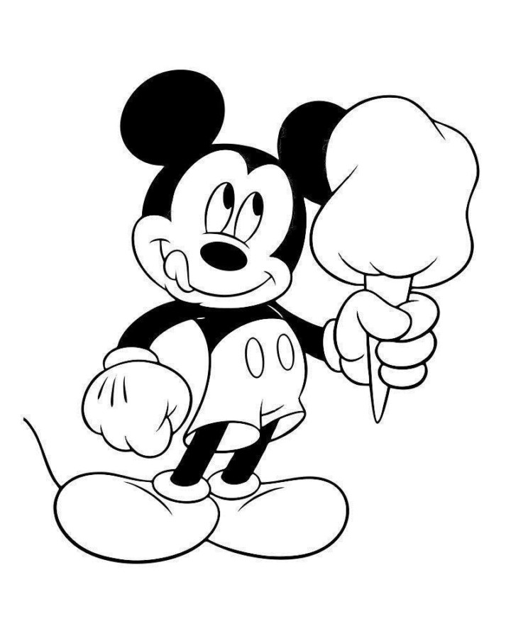 Desenho de Mickey Mouse para Colorir Pdf e Pintar