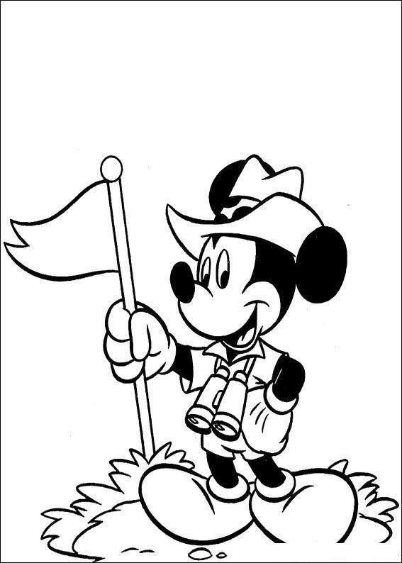 Desenho de Mickey Mouse para Imprimir e Baixar e Pintar