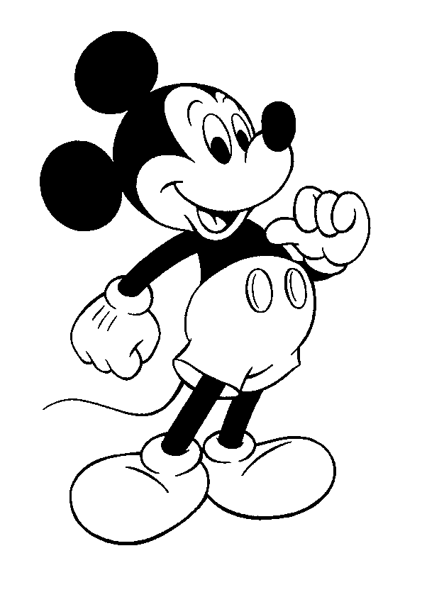 Desenho de Mickey Mouse para Imprimir em Pdf e Pintar