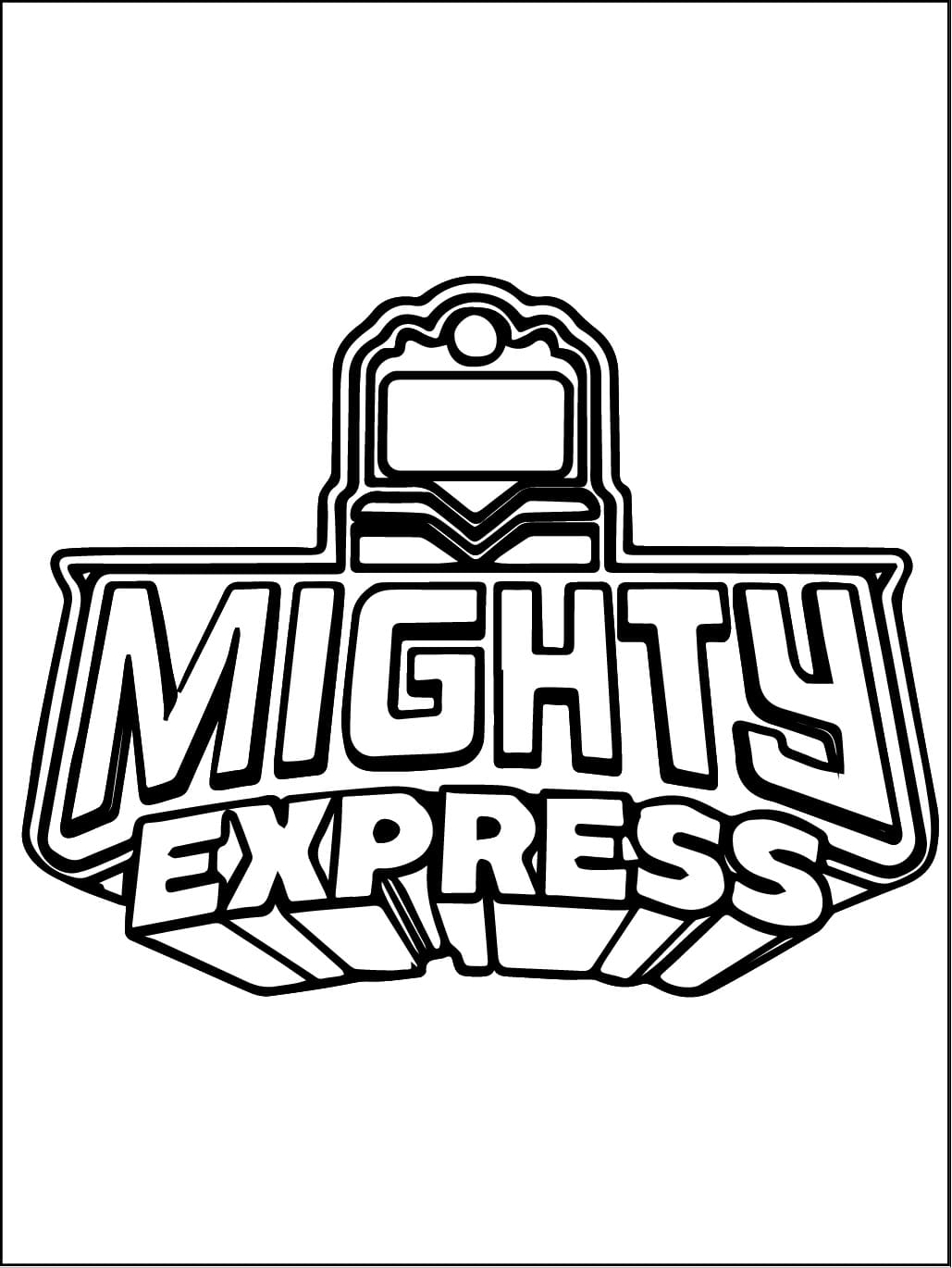 Desenho de Imprimivel Grátis Mighty Express para Crianças para Colorir e Pintar
