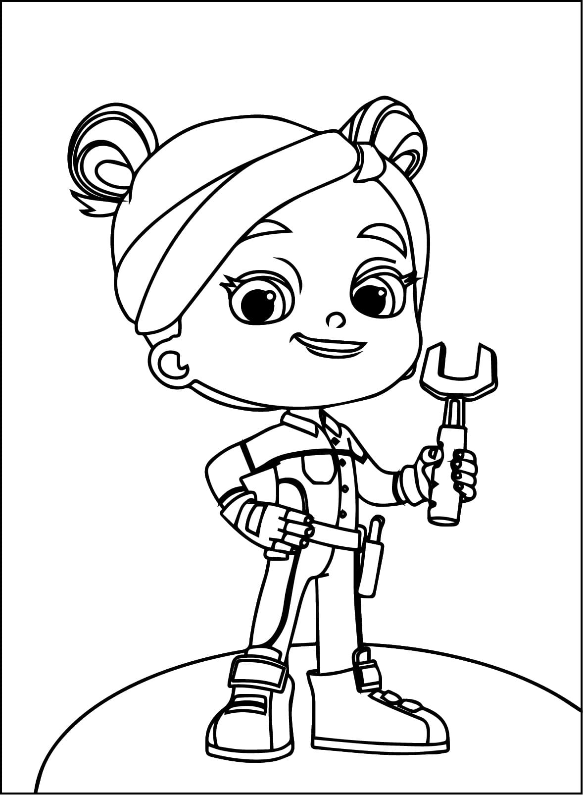 Desenho de Liza Mighty Express para Colorir e Pintar