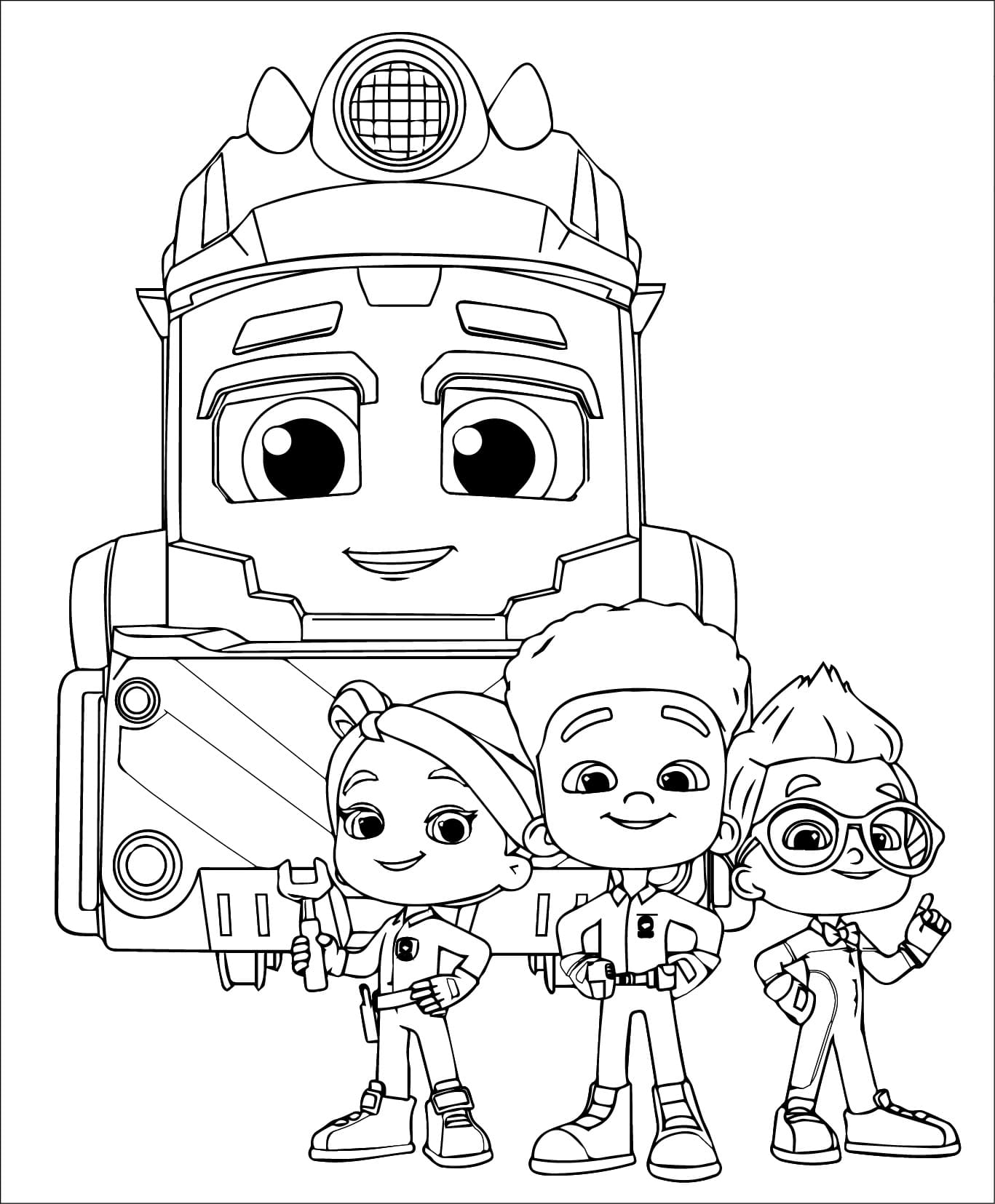 Desenho de Mighty Express Imprimivel Grátis para Crianças para Colorir e Pintar