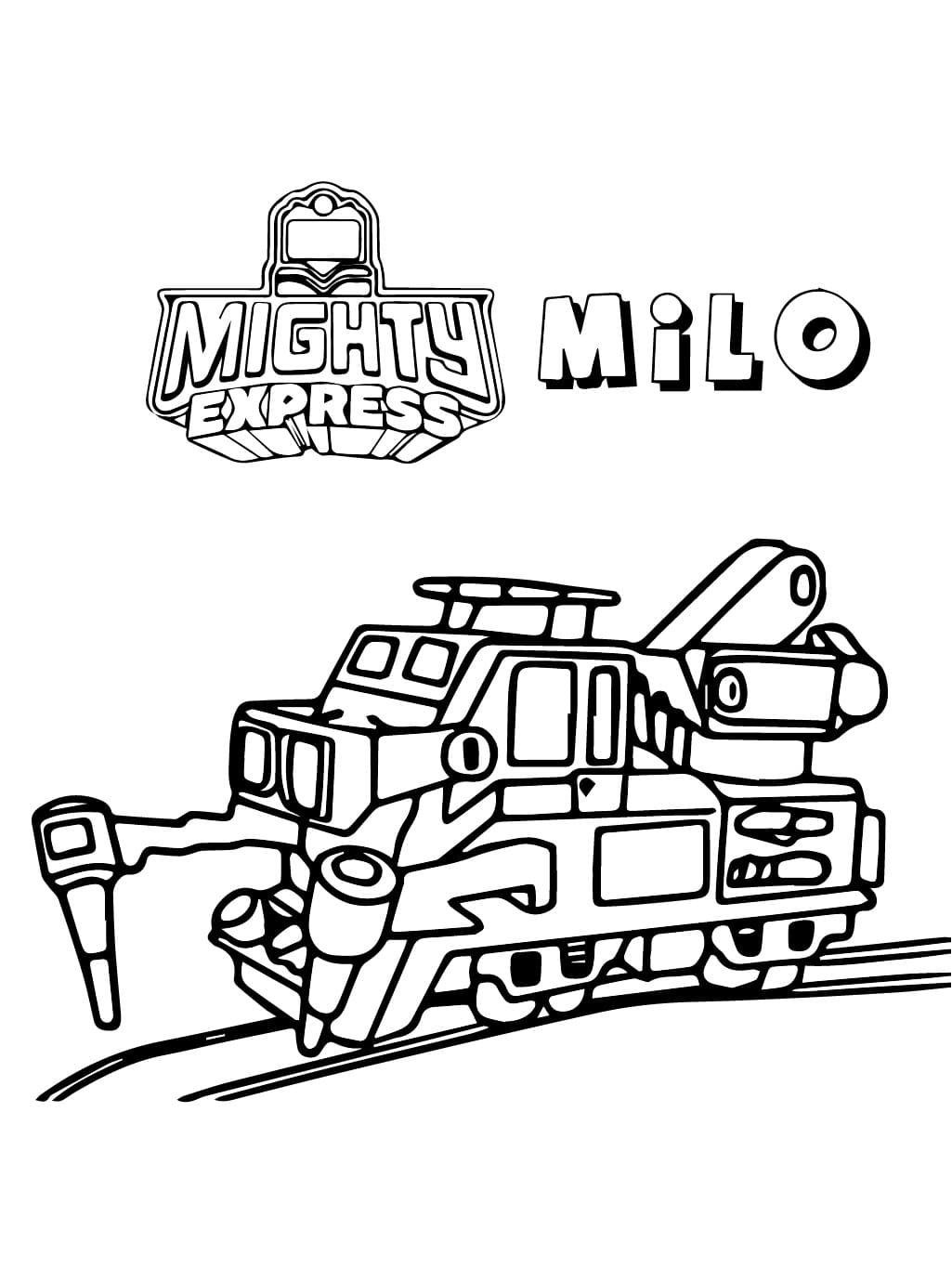 Desenho de Milo Mighty Express para Colorir e Pintar