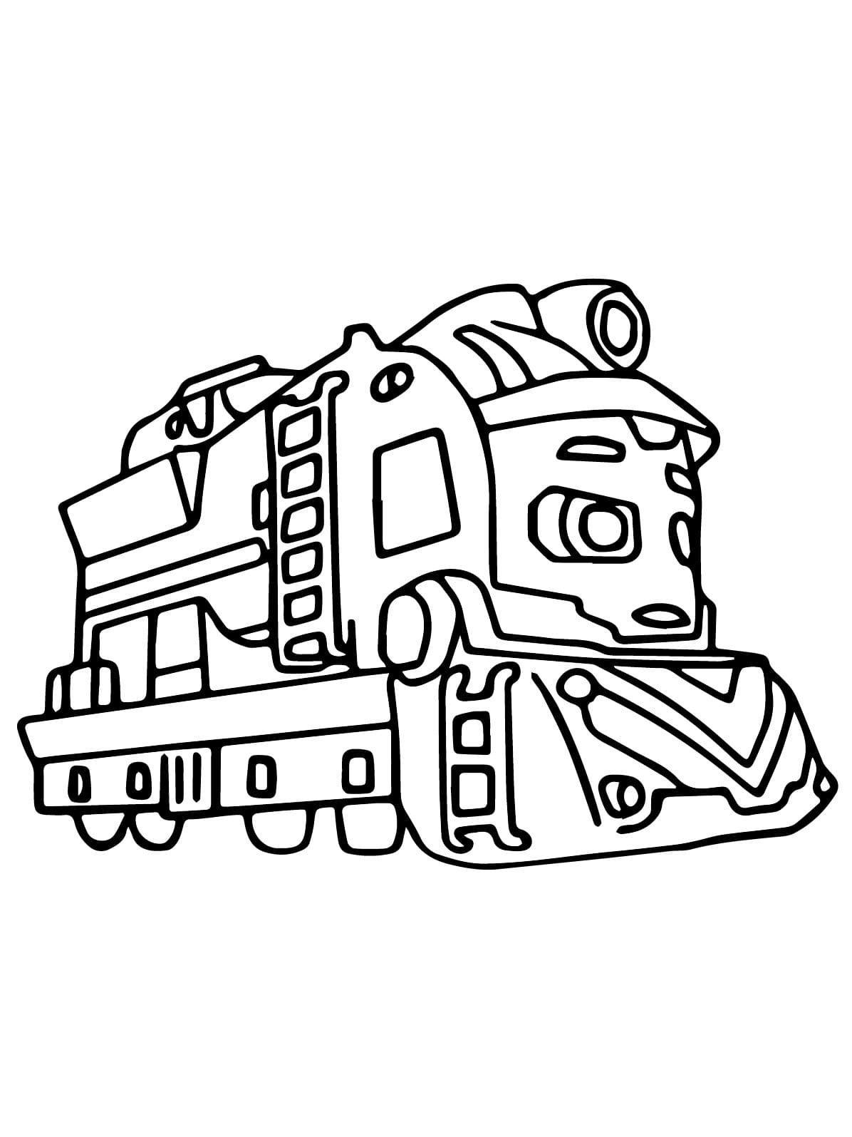 Desenho de Nate de Mighty Express para Colorir e Pintar