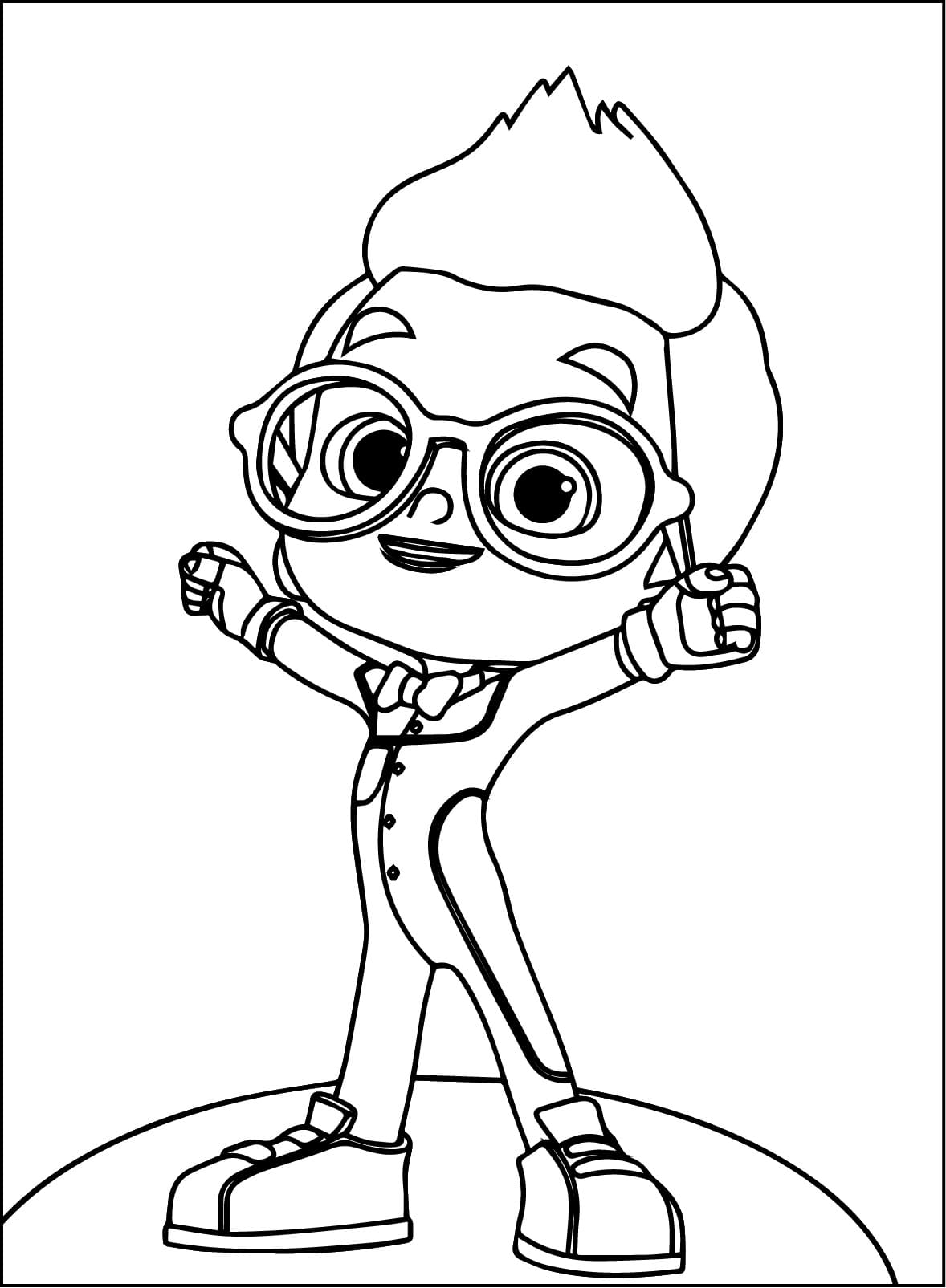 Desenho de Nico Mighty Express para Colorir e Pintar