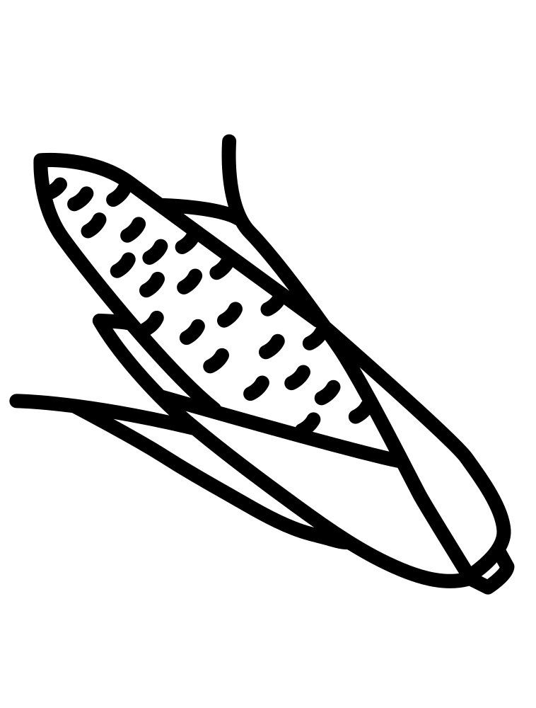 Desenho de Milho Pdf Grátis e Pintar