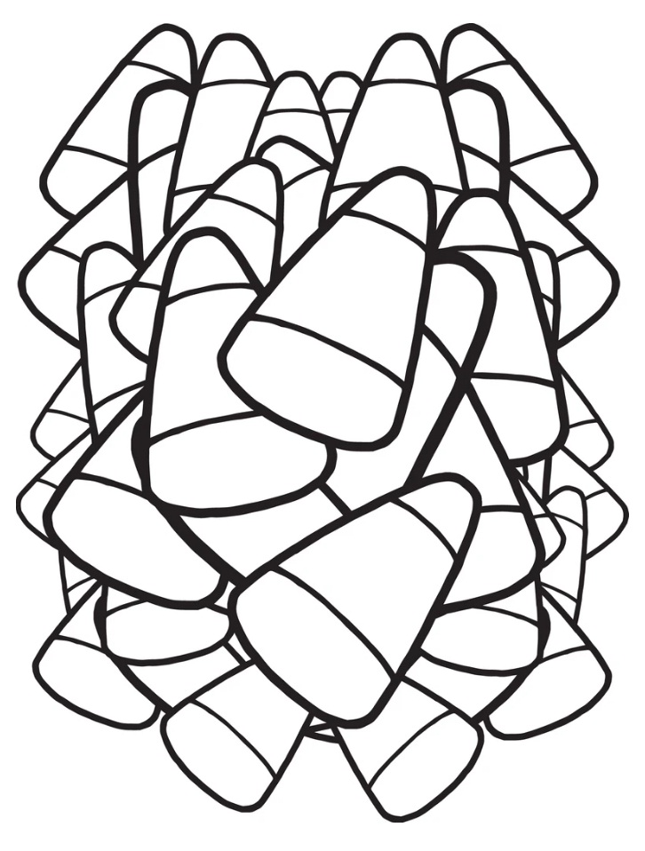 Desenho de Várias Espigas de Milho Industrializada para Colorir e Pintar