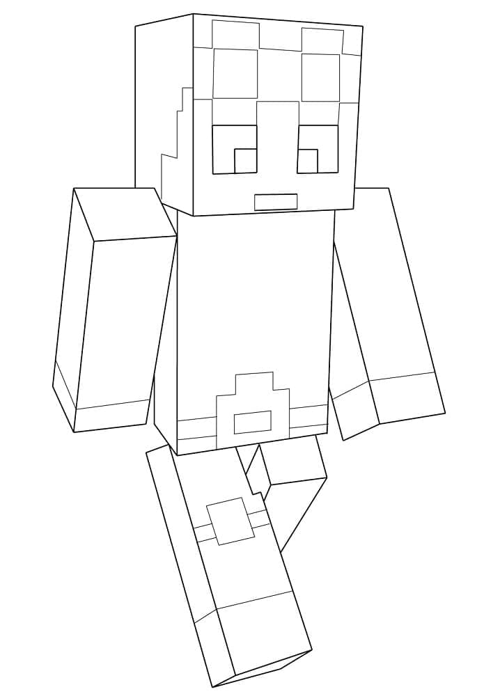 Desenho de Dantdm Minecraft para Colorir e Pintar