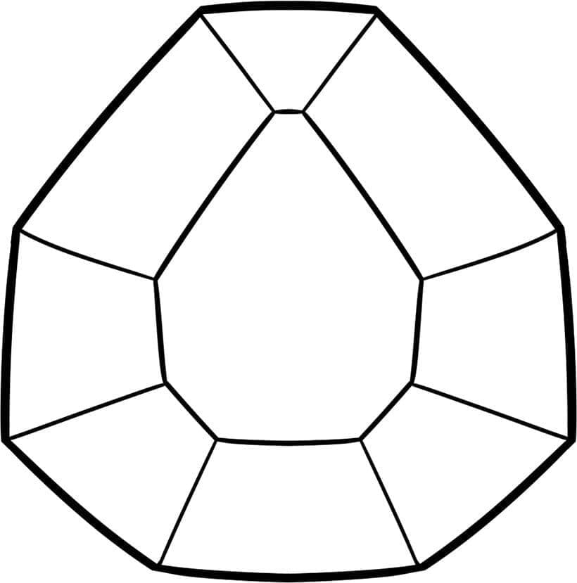 Desenho de Diamante Minecraft para Colorir e Pintar