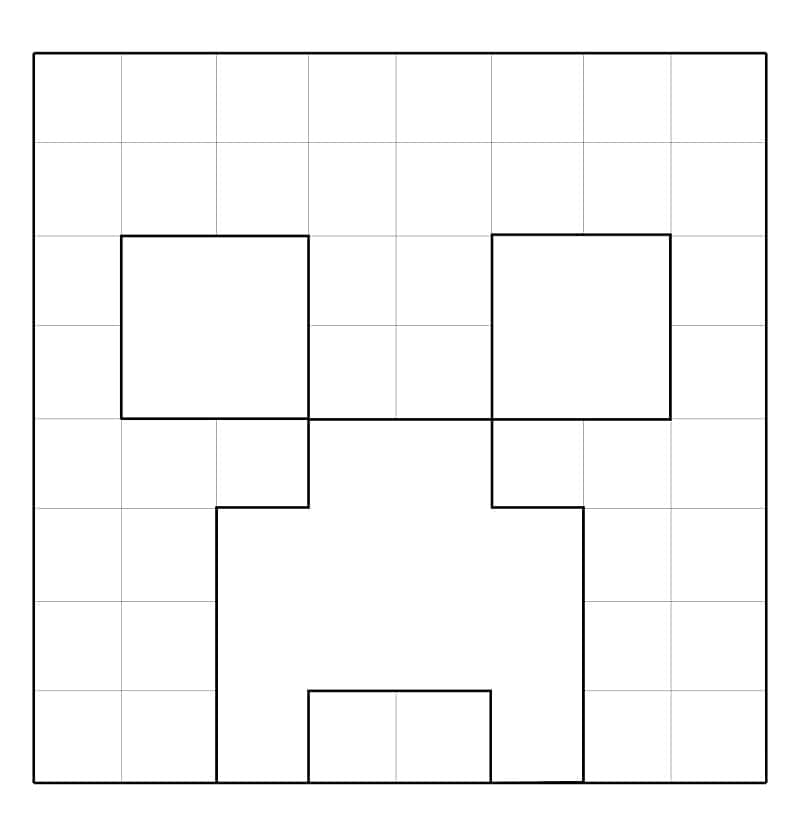 Desenho de Minecraft Creeper para Colorir e Pintar