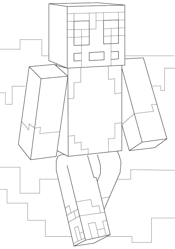 Desenho de Stampy de Minecraft para Colorir e Pintar