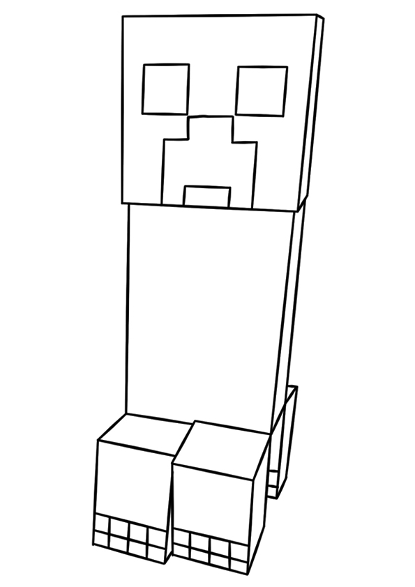 Desenho do Creeper Minecraft para Colorir e Pintar